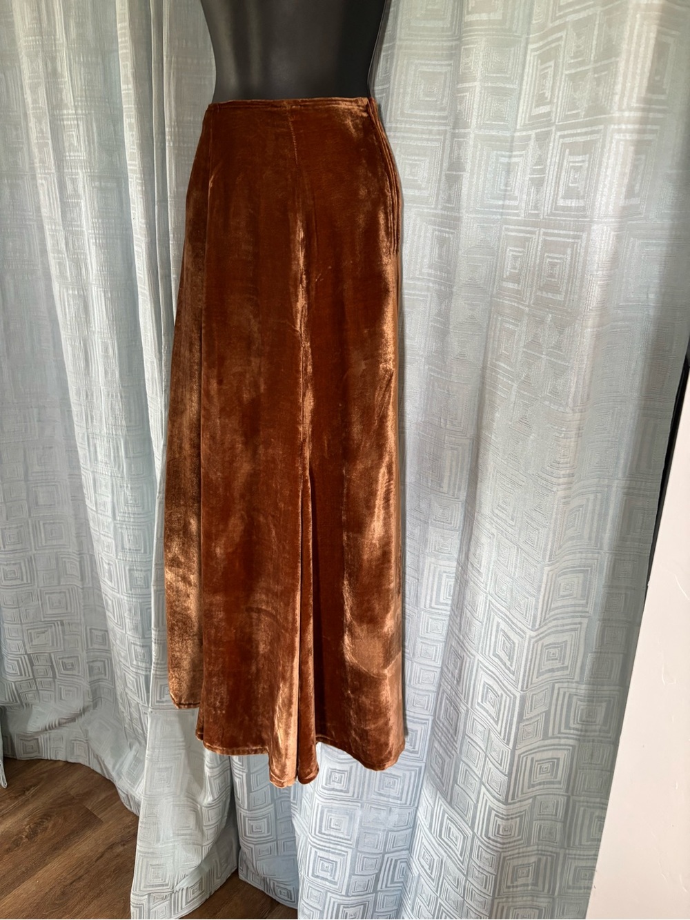 Sundance Copper velvet maxi skirt Sz Sm 6 - Picture 5 of 9